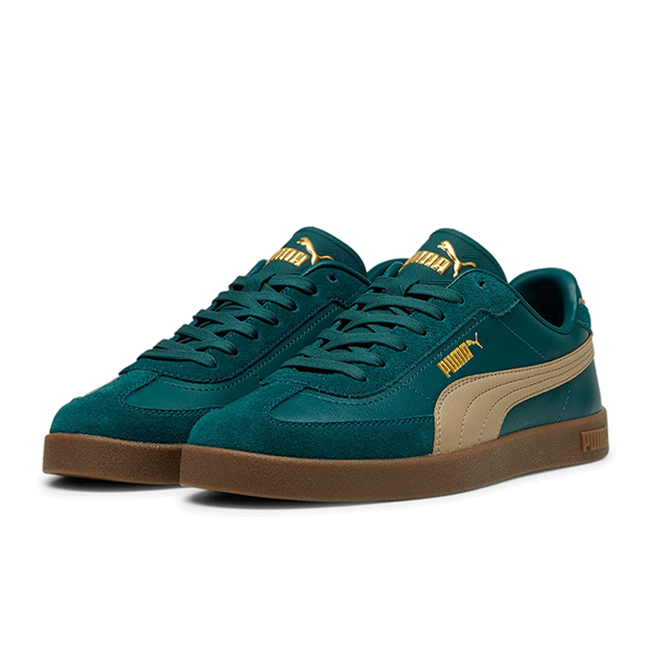 PUMA CLUB II ERA LIFESTYLE SHOES FOR WOMEN, DARK MYRTLE & OAK BRANCH & GUM