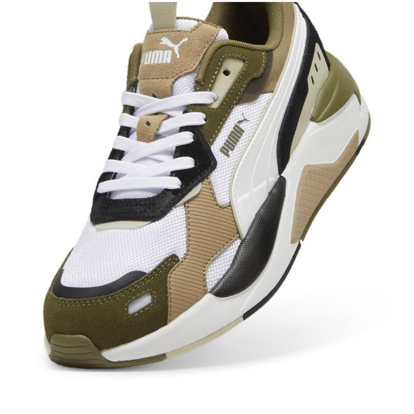 PUMA X-RAY 3 SD RUNNING SHOES FOR MEN, PUMA OLIVE & PUMA WHITE & PUMA BLACK