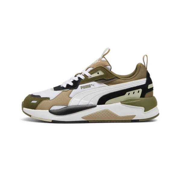 PUMA X-RAY 3 SD RUNNING SHOES FOR MEN, PUMA OLIVE & PUMA WHITE & PUMA BLACK