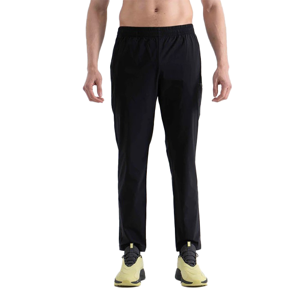 ANTA WOVEN TRACK  FITNESS PANT FOR MEN, BASIC BLACK