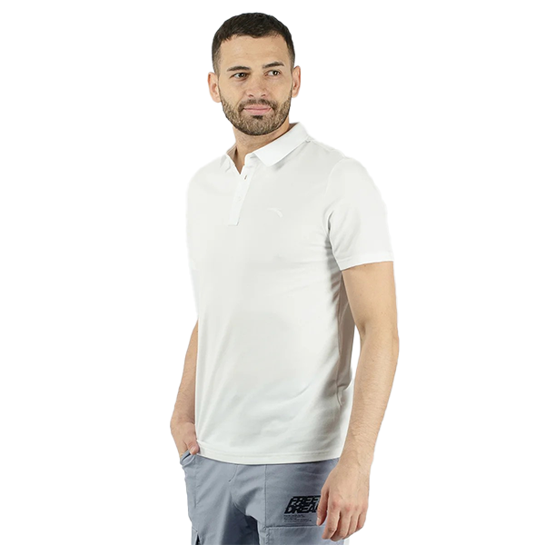 ANTA SS POLO FITNESS T-SHIRT FOR MEN, PURE WHITE