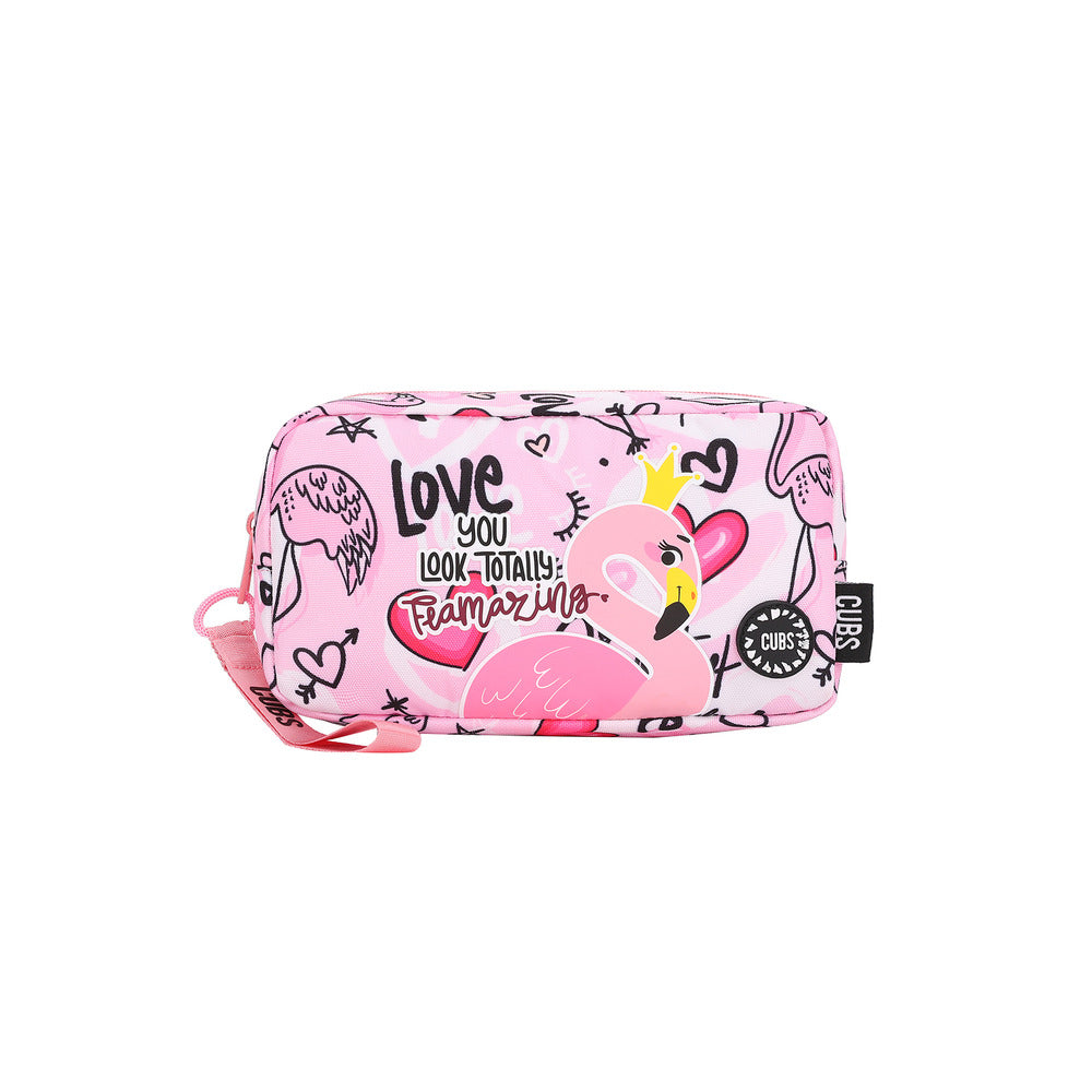 Cubs Love Flamingo Pencil Case