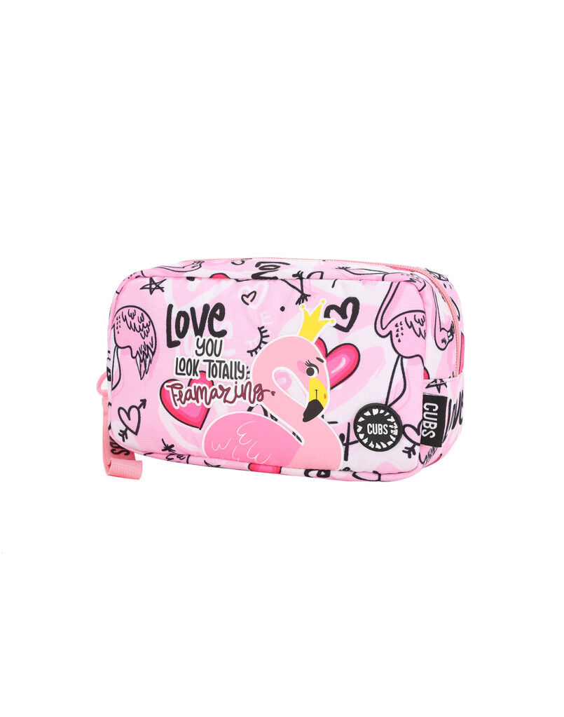 Cubs Love Flamingo Pencil Case