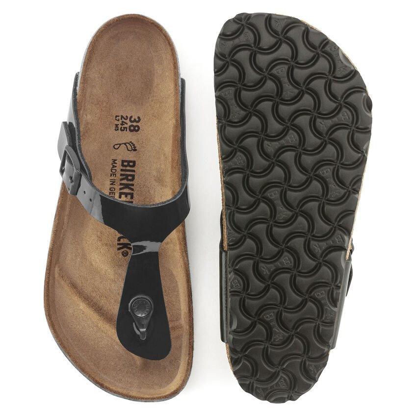 BIRKENSTOCK GIZEH BF PATENT BLACK FOR WOMEN