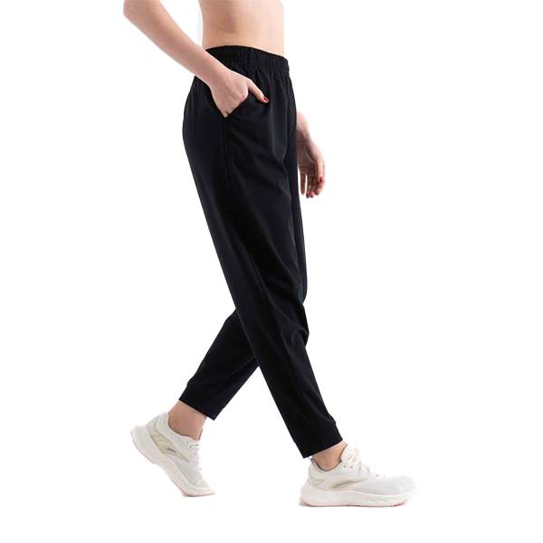 ANTA KNIT ANKLE  FITNESS PANT FOR WOMEN, BASIC BLACK