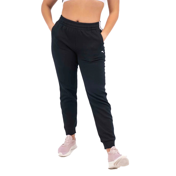 ANTA KNIT TRACK  FITNESS PANT FOR WOMEN, BASIC BLACK