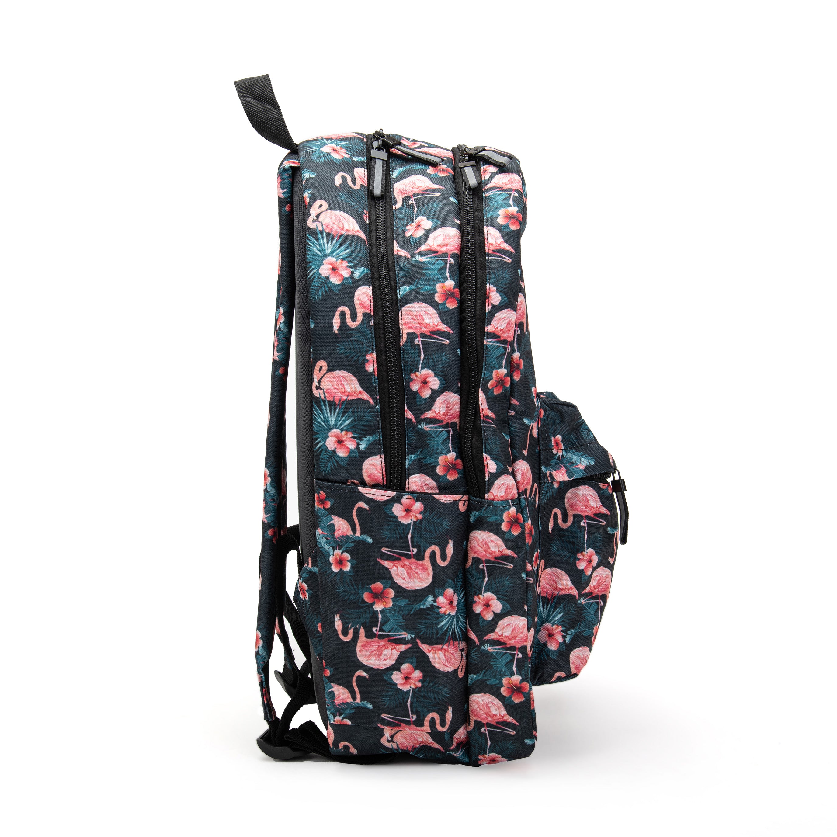 Mintra Tropical Flamingos Backpack For Unisex with Pencil Case, 24L - 2 Pieces