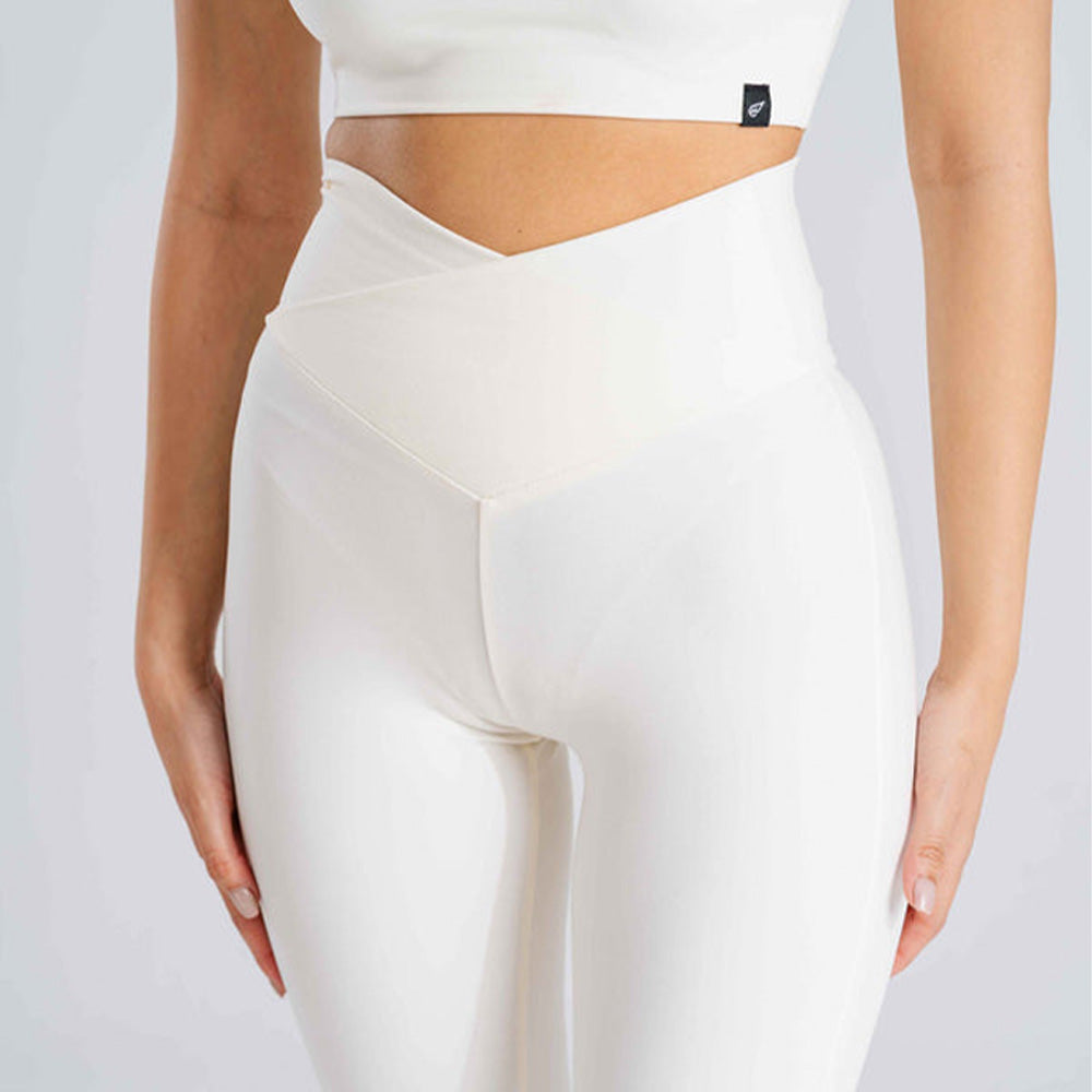 Magma Criss Cross Yoga Pants For Women, Off White