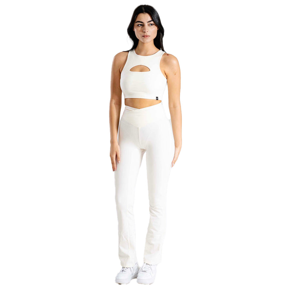 Magma Criss Cross Yoga Pants For Women, Off White