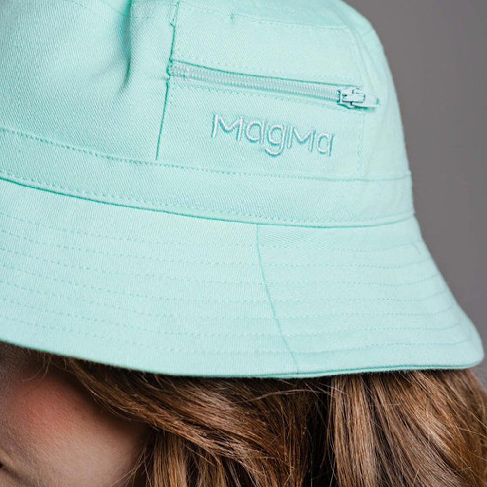 Magma Zip Bucket Hat For Unisex, Turquoise