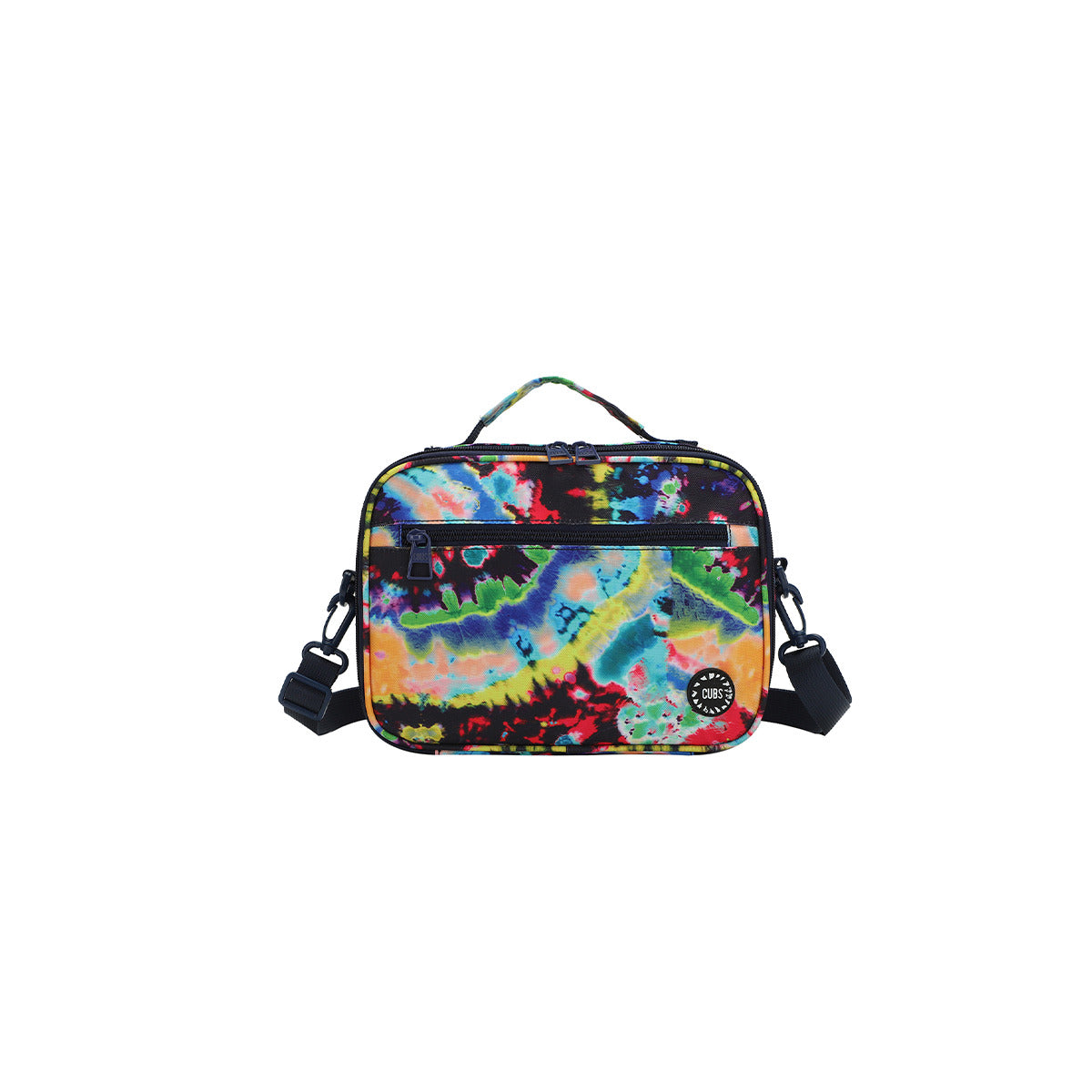 Cubs Black Tie Dye Swirls Lunch Bag