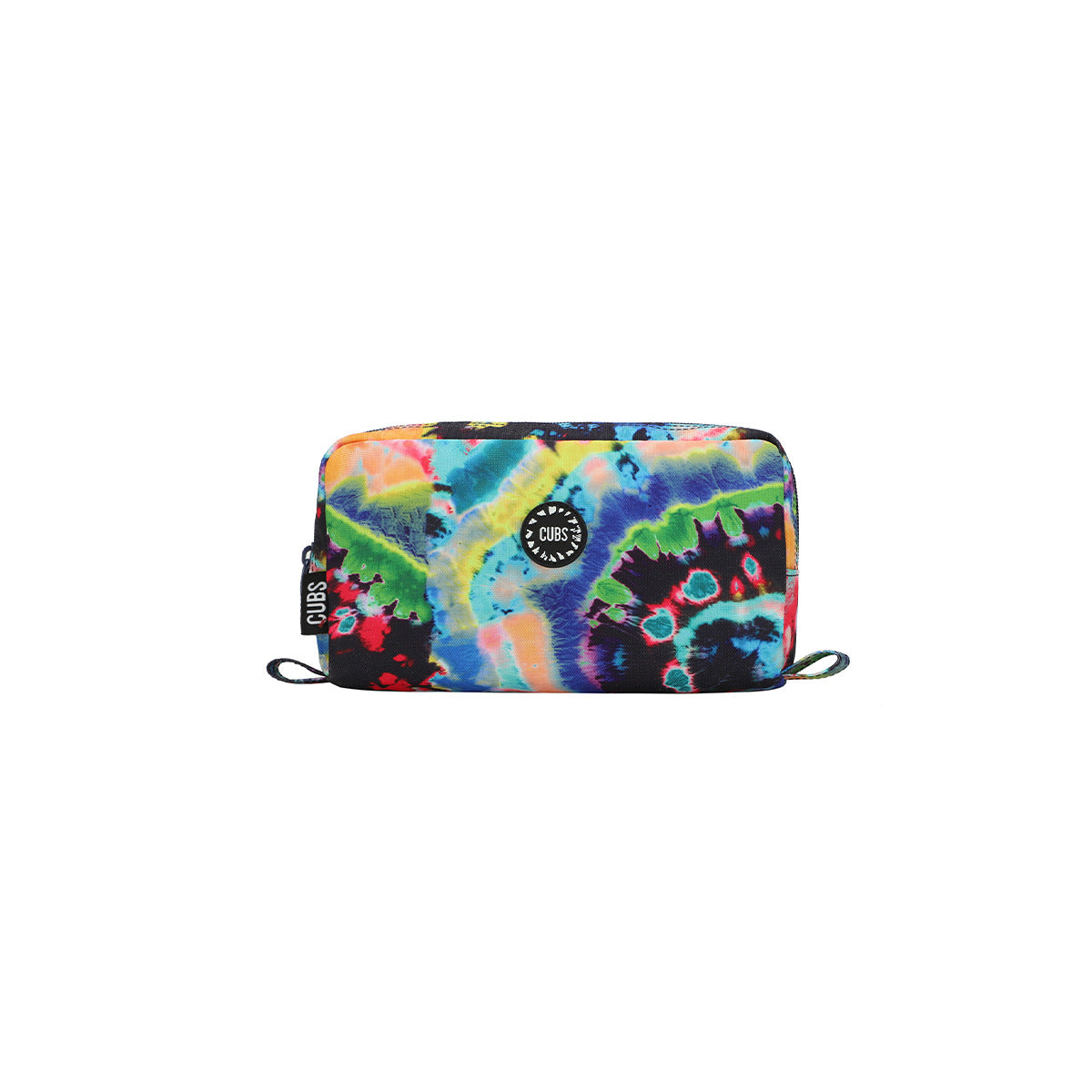 Cubs Black Tie Dye Swirls Pencil Case, Multicolors