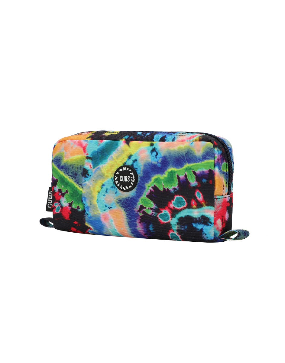 Cubs Black Tie Dye Swirls Pencil Case, Multicolors