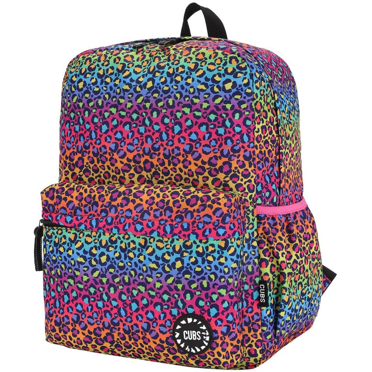 Cubs Junior Student Backpack Rainbow Leopard, Multicolors