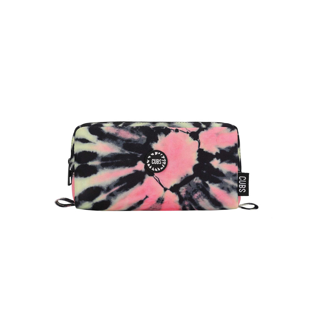 Cubs Pencil Case Black & Pink Tie-Dye, Multicolors