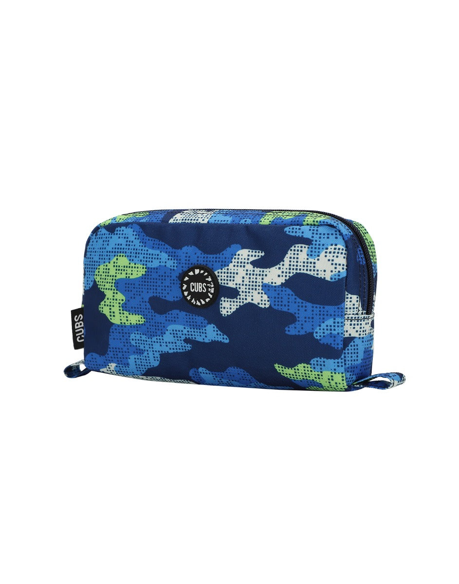 Cubs Camouflage Blue Pencil Case, Multicolors