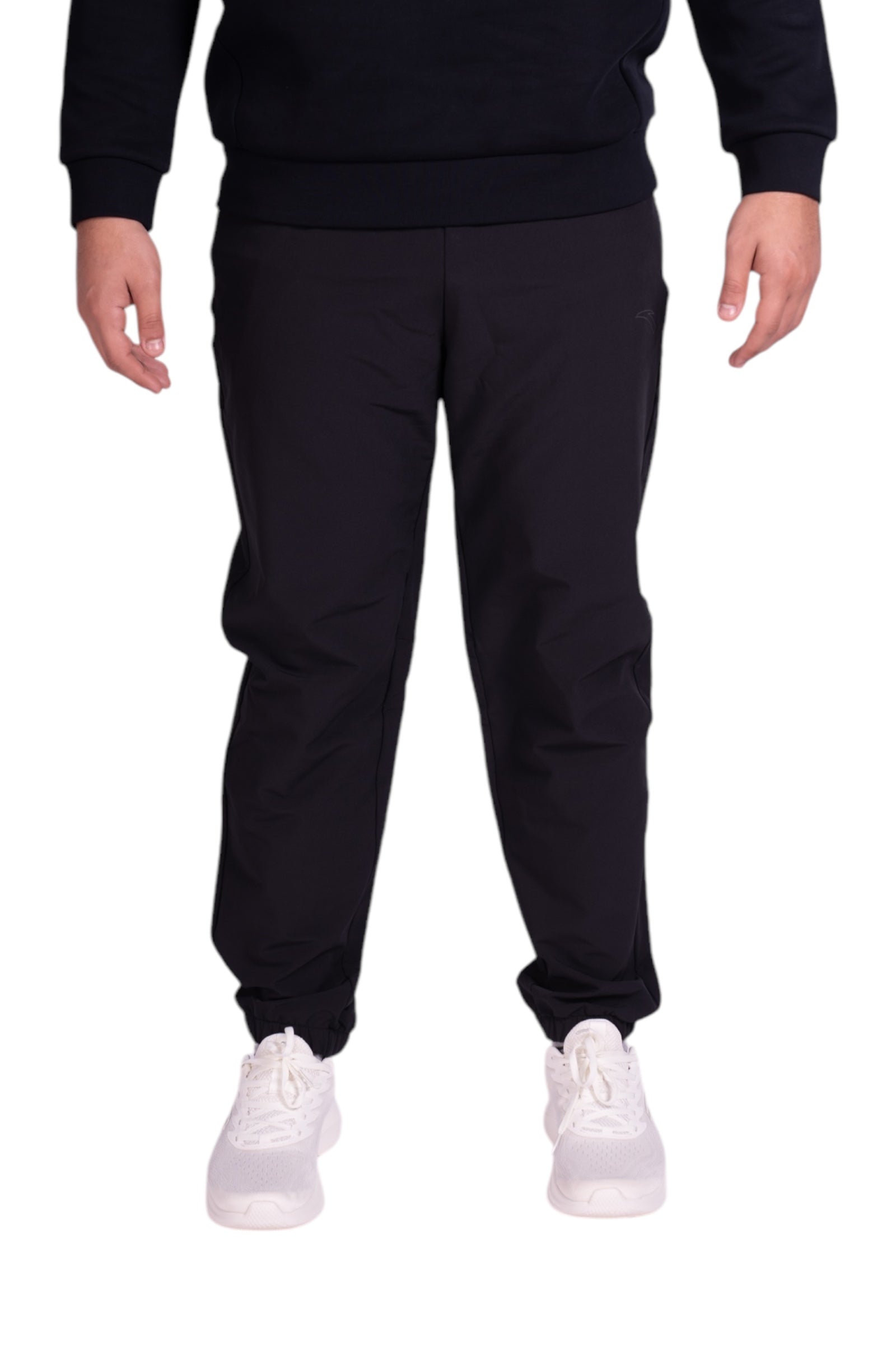 ANTA WOVEN TRACK  RUNNING PANT FOR MEN, BASIC BLACK