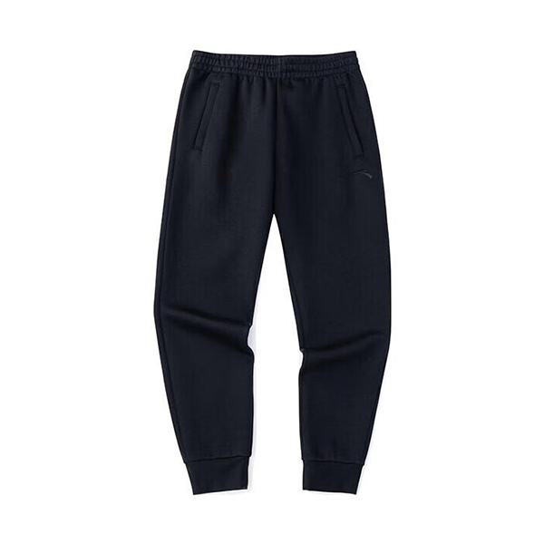 ANTA KNIT TRACK  FITNESS PANT FOR MEN, BASIC BLACK