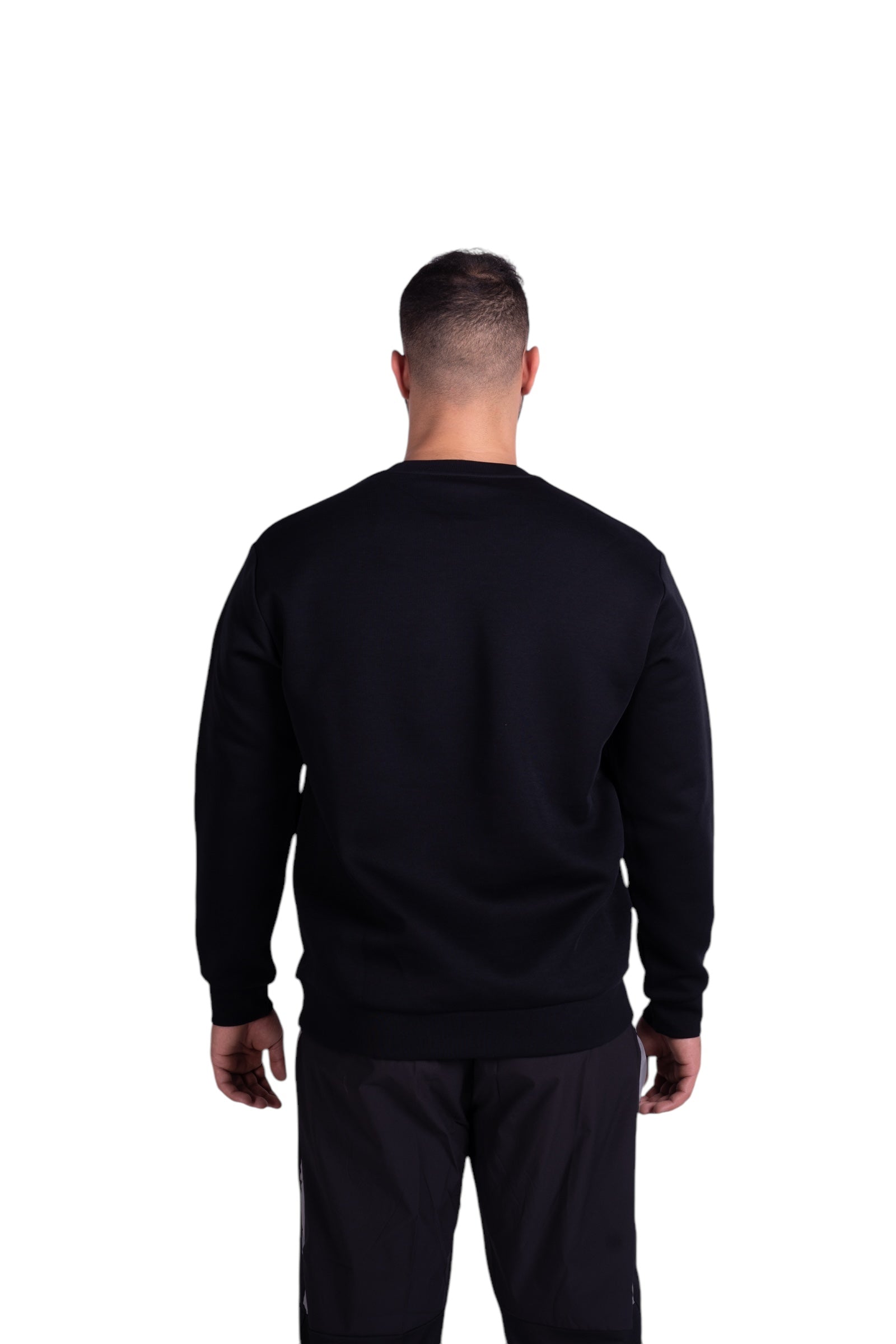 ANTA FITNESS SWEATSHIRT FOR MEN, BASIC BLACK