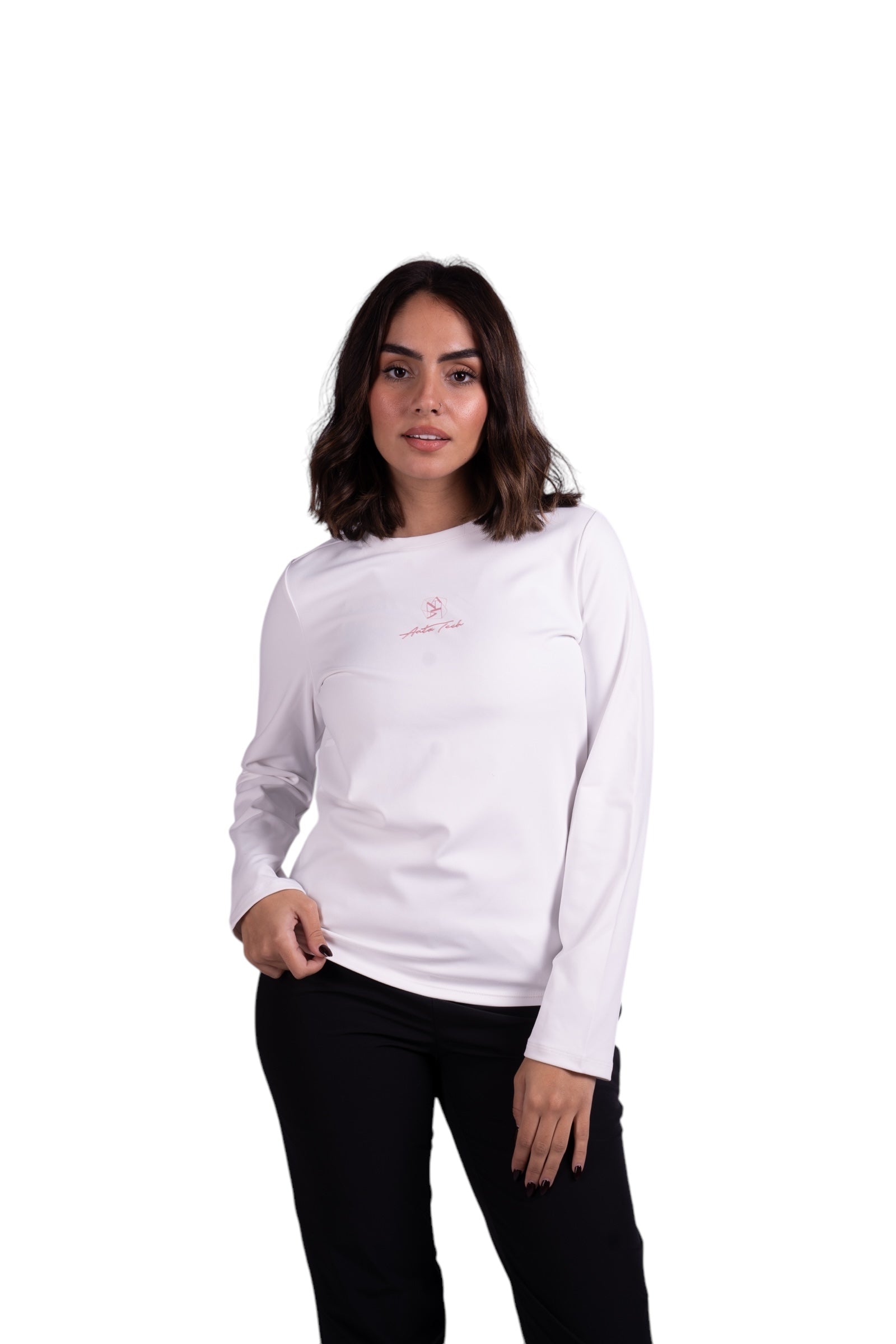 ANTA LS TEE FITNESS T-SHIRT FOR WOMEN, WHITE