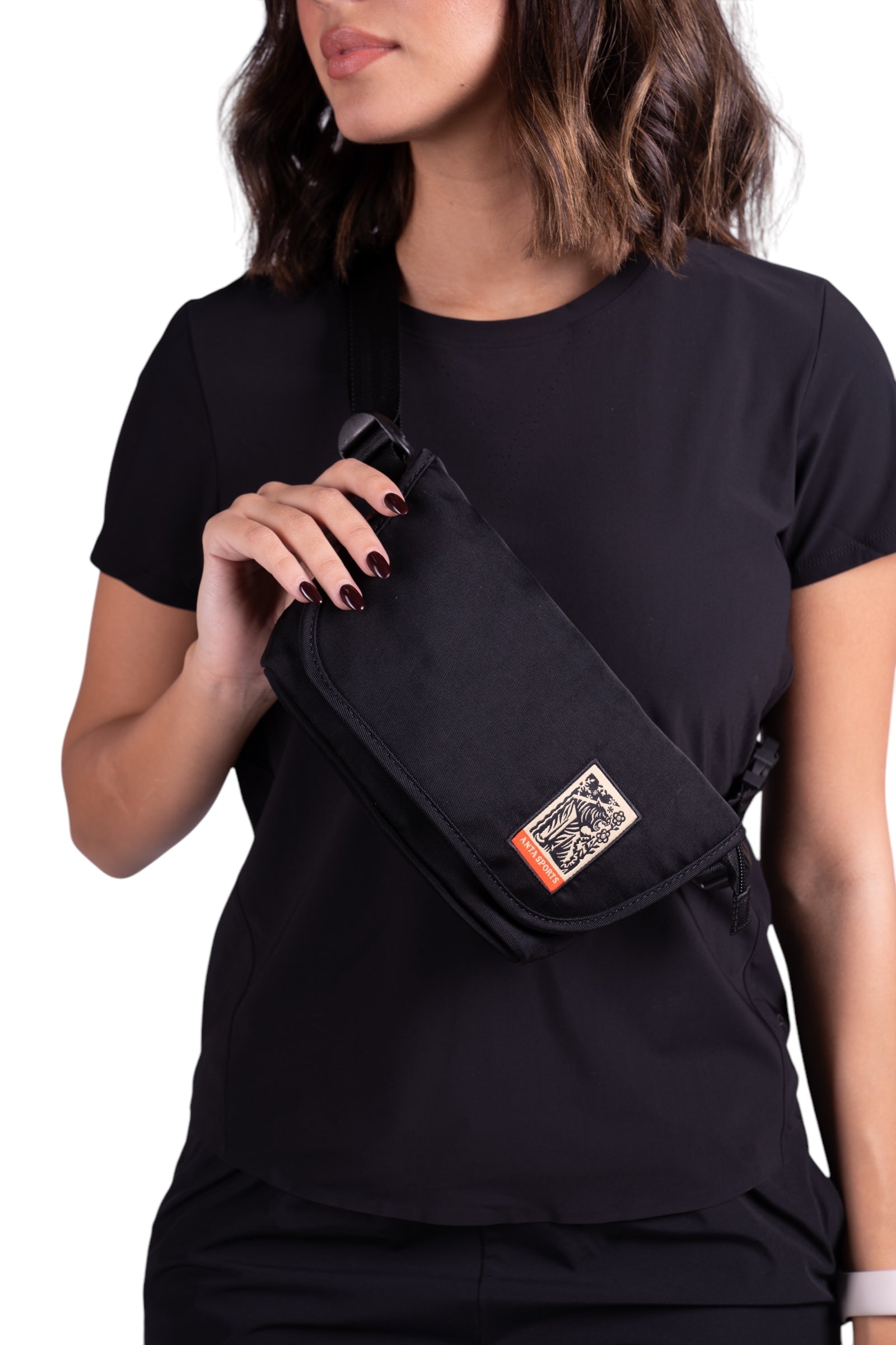 ANTA LIFESTYLE BAG FOR UNISEX, BASIC BLACK