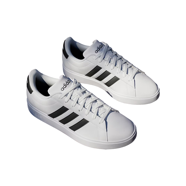 ADIDAS GRAND COURT 2.0 LIFESTYLE SHOES FOR WOMEN, CLOUD WHITE & CORE BLACK & CORE BLACK