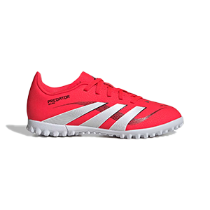 ADIDAS PREDATOR CLUB TF J TARTAN SHOES FOR BOYS, LUCID RED&WHITE