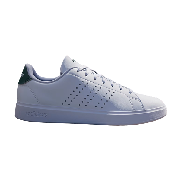 ADIDAS ADVANTAGE 2.0 LIFESTYLE SHOES FOR MEN, CLOUD WHITE & CORE BLACK & COLLEGIATE GREEN