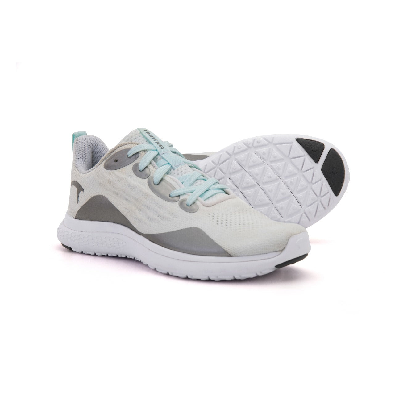 Mintra Stride Running Shoes For Women, Silver & Blue