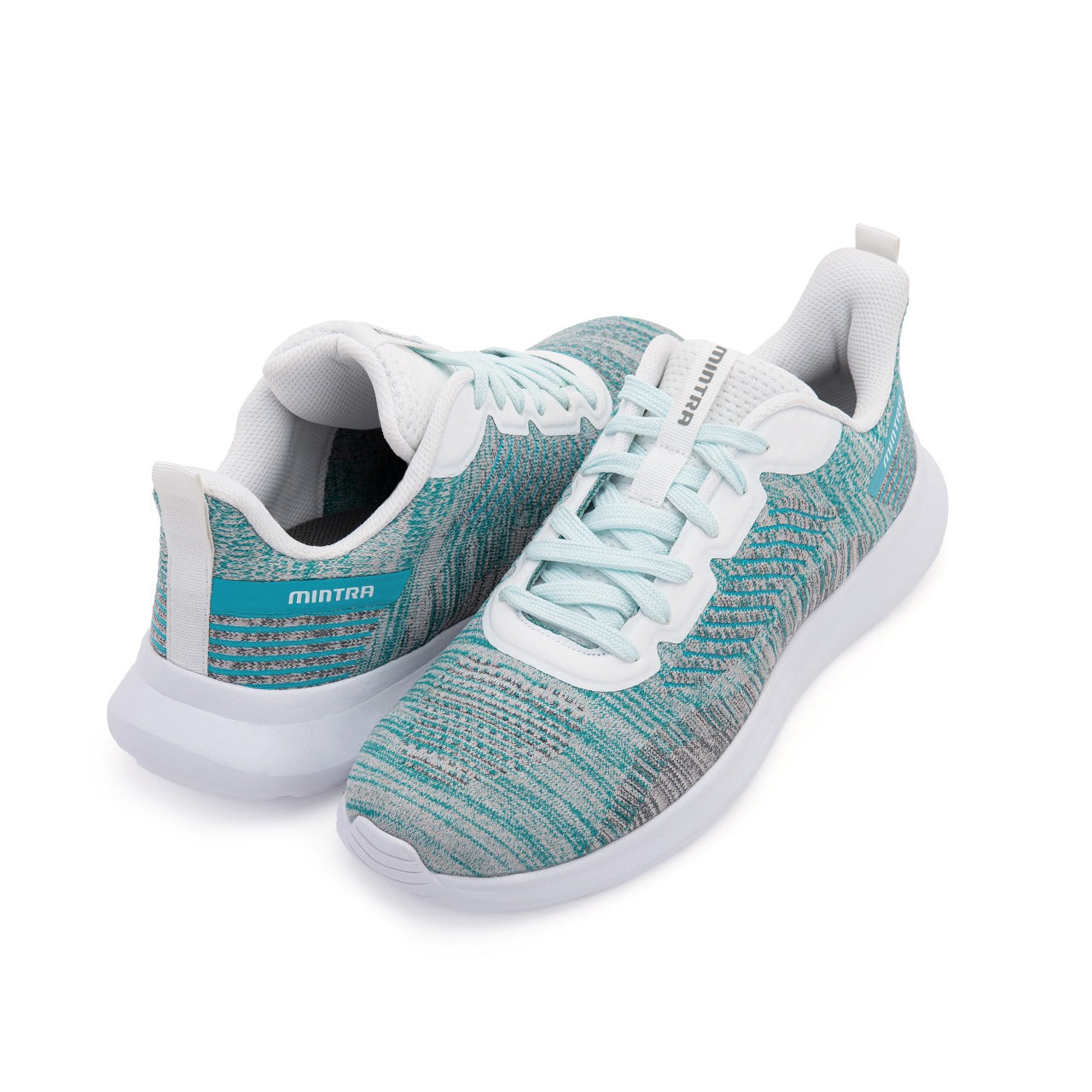 Mintra Flow Light Sports Lifestyle Shoes For Men, Biscay Bay & Brilliant White