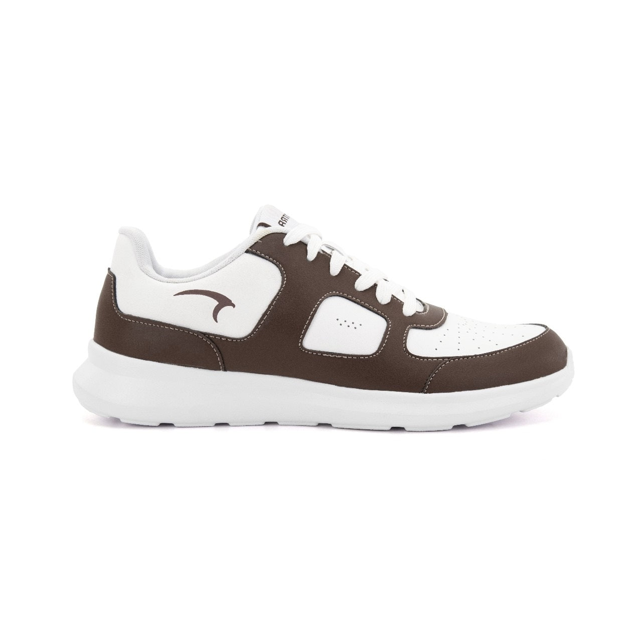 Mintra Polar Lifestyle Shoes For Men, Brilliant White & Cocoa Brown