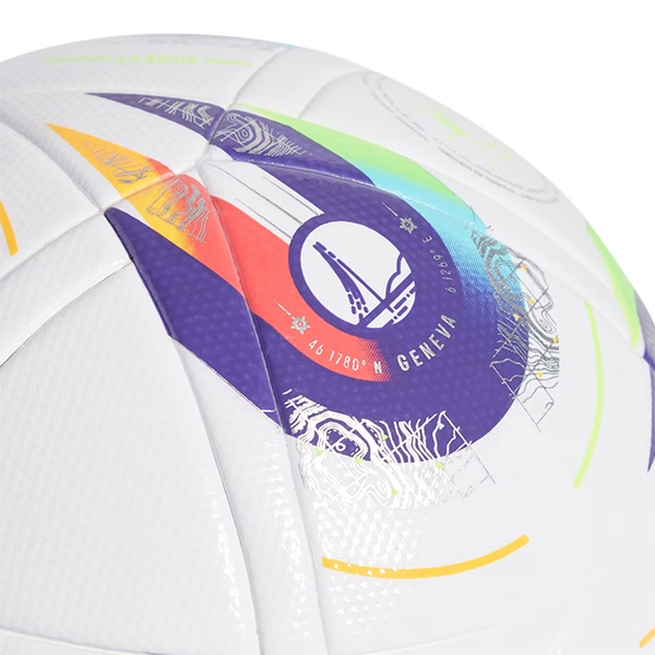 ADIDAS W EURO25 LGE FOOTBALL  FOR UNISEX, WHITE&PANTONE