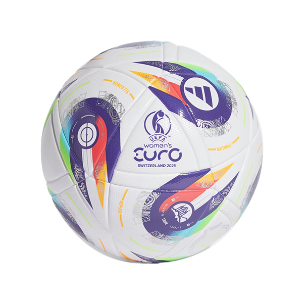 ADIDAS W EURO25 LGE FOOTBALL  FOR UNISEX, WHITE&PANTONE