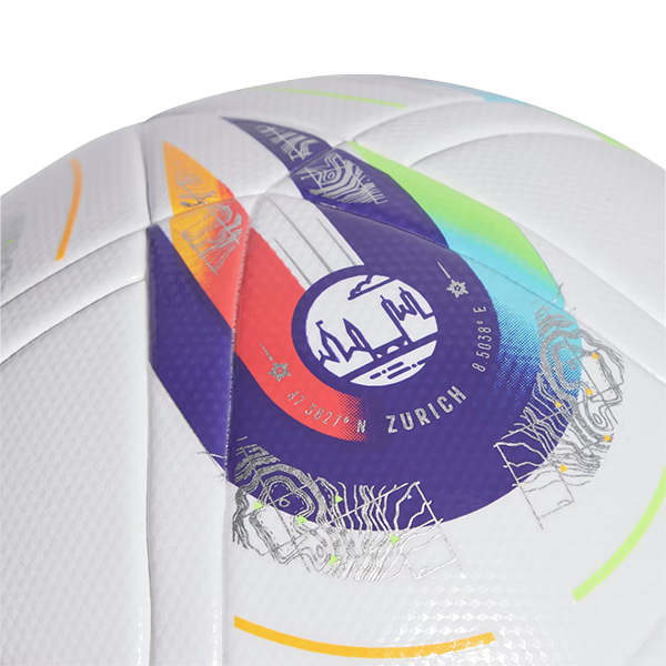 ADIDAS W EURO25 LGE FOOTBALL  FOR UNISEX, WHITE&PANTONE