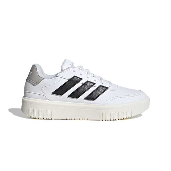 ADIDAS COURTBLOCK BOLD LIFESTYLE SHOES FOR WOMEN, WHITE&BLACK&GREY