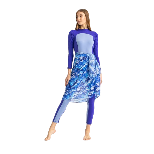 Libra Chiffon Wrap For Women, Blue Watermark