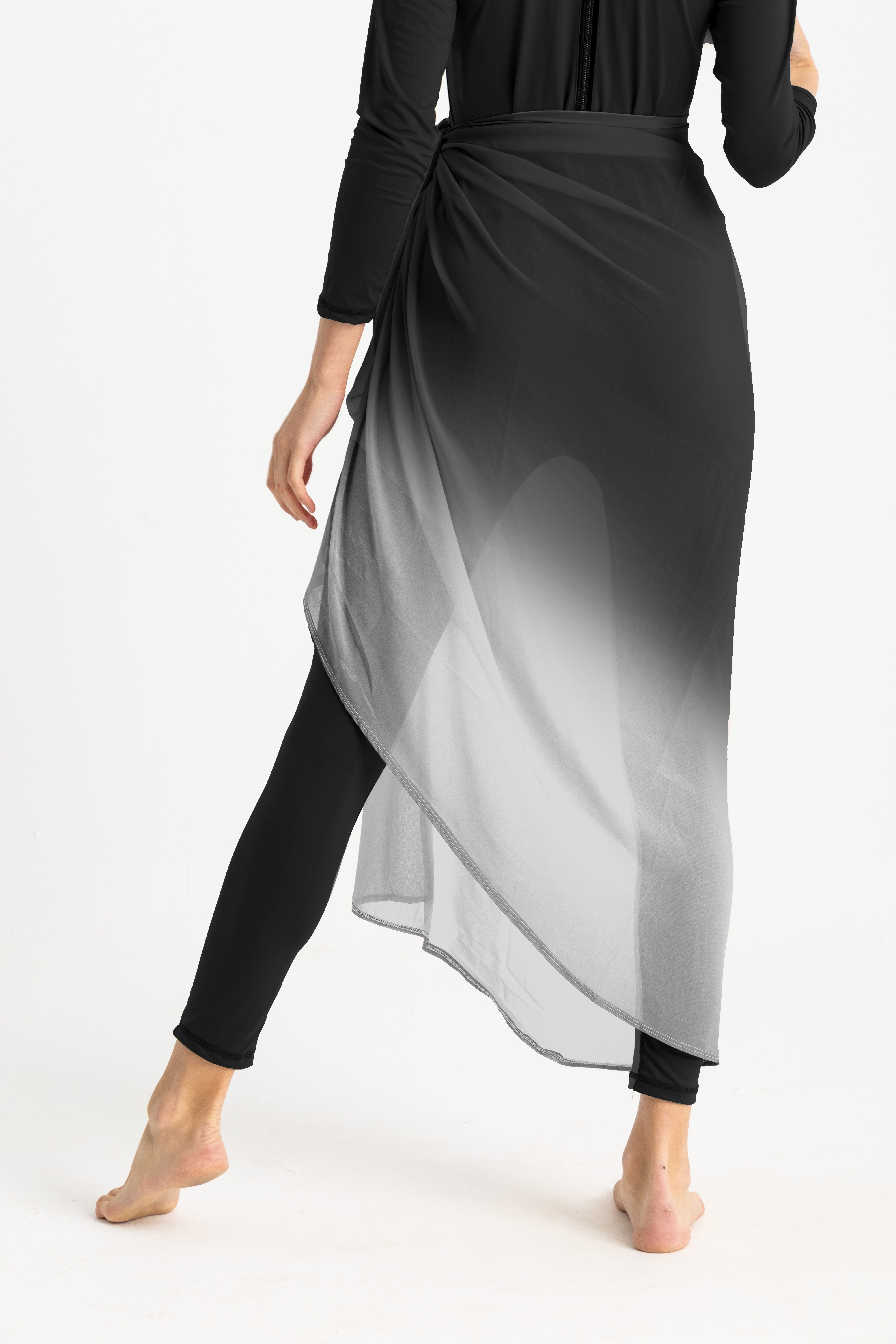 Libra Chiffon Wrap For Women Gradient Black