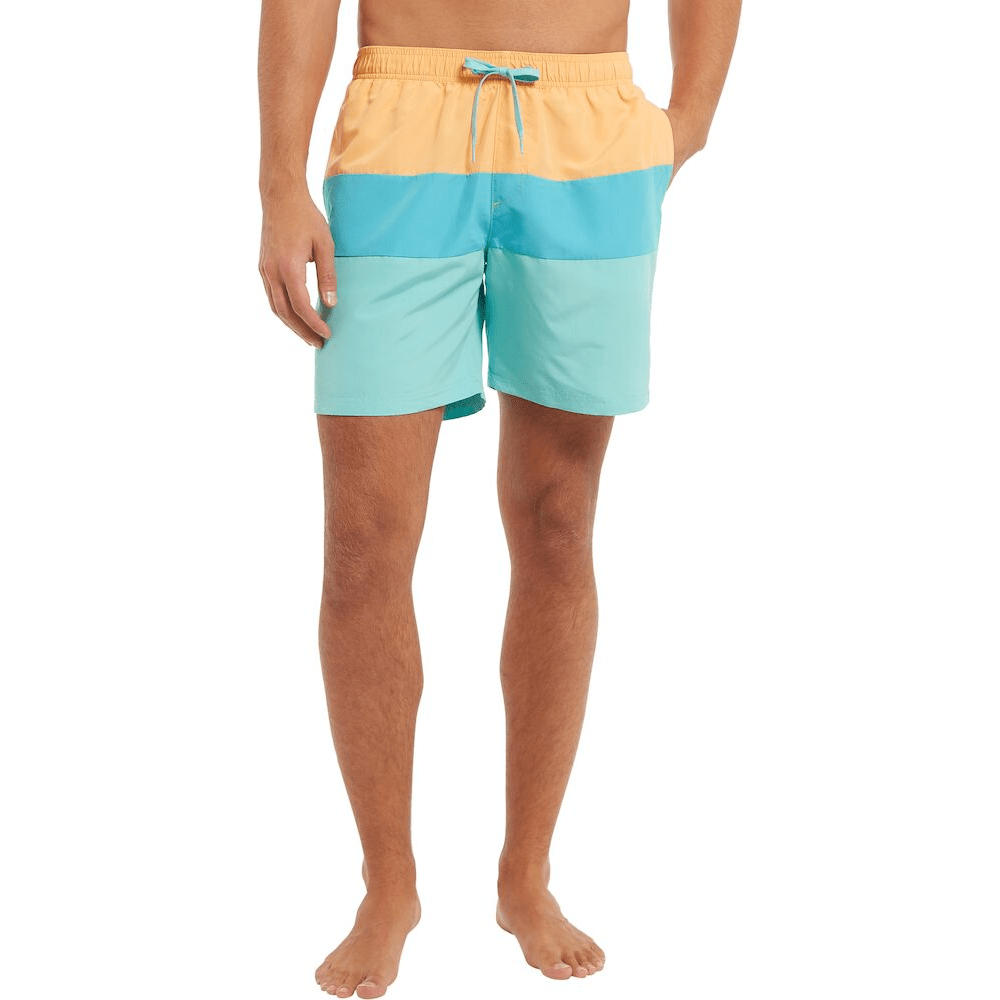 Firefly Natal Swimming Short For Men, Blue & Light Orange