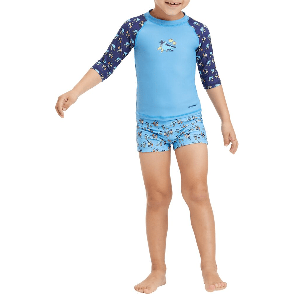 Firefly Swimming Half Shorts For Kids, Aop & Blue