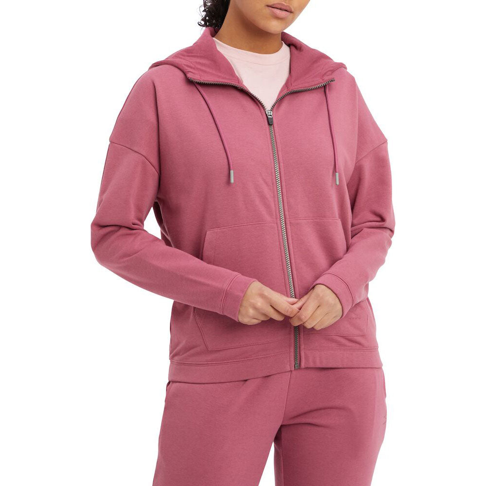 Energetics Hooded Jacket With Sleeves & Zipper For Women, Pink Cashmere