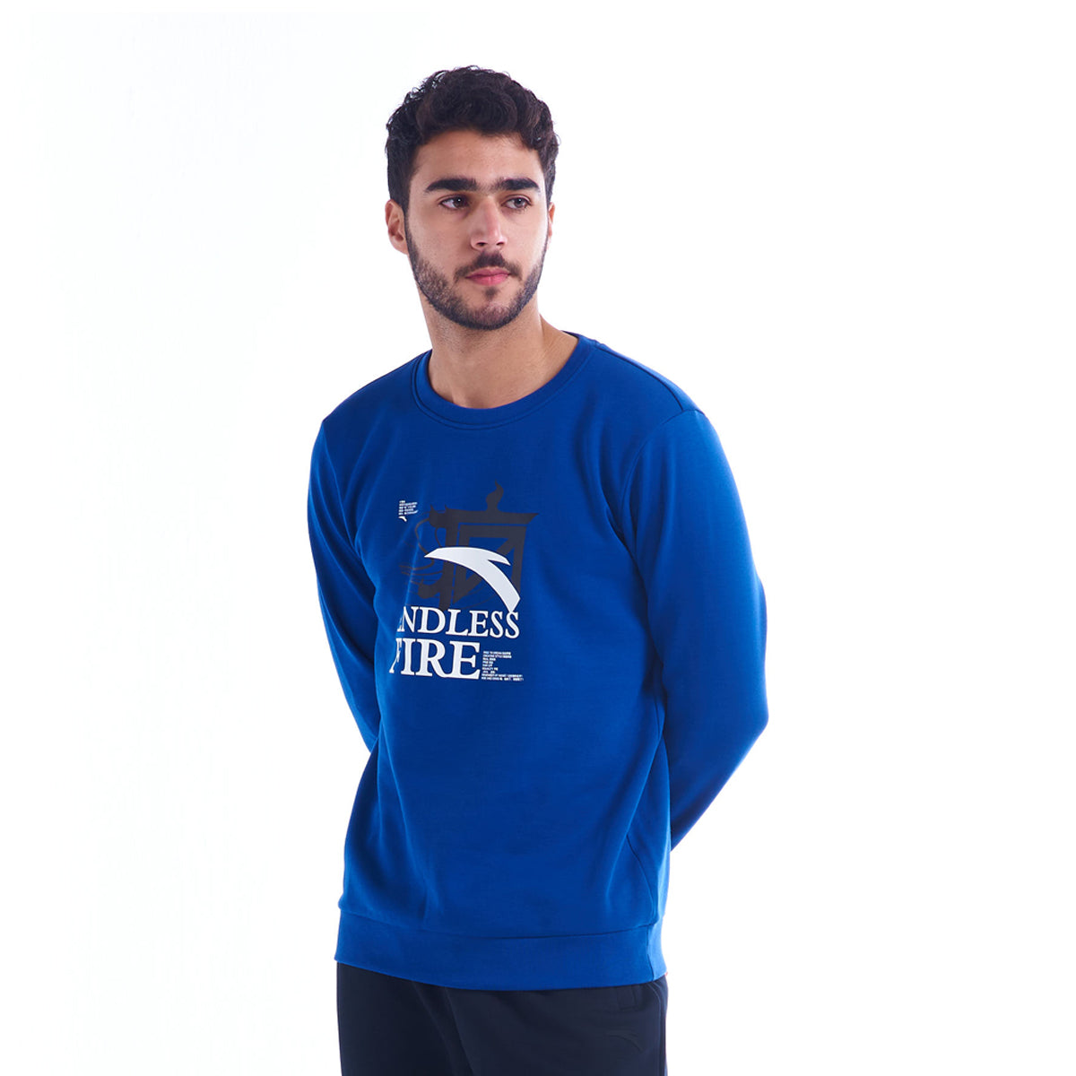 Anta Sweatshirt For Men, Blue